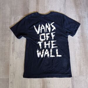 Vans Off The Wall T-Shirt Men Size S Crewneck Short Sleeve Shirt - Black/White